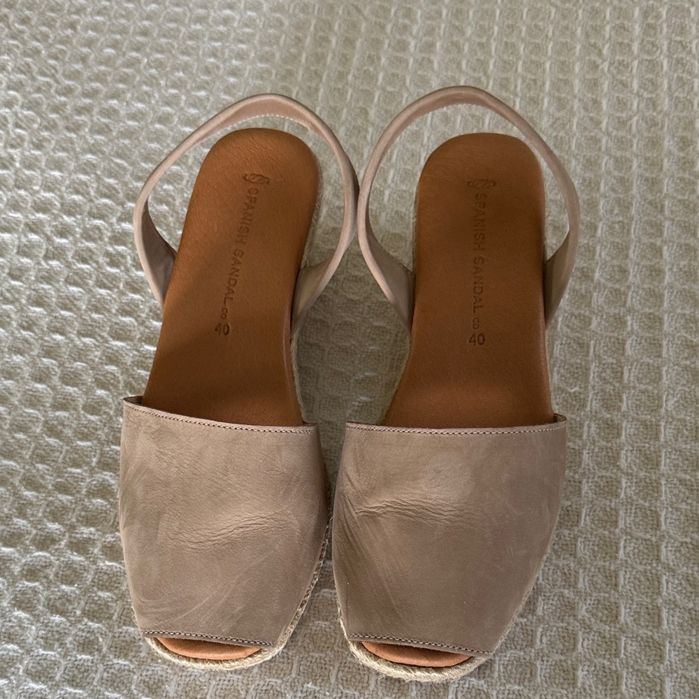 Spanish Sandal Co. Tan Espadrilles for Women Sz. 7.5 (Europe 40) Super Comfy! - Picture 2 of 9